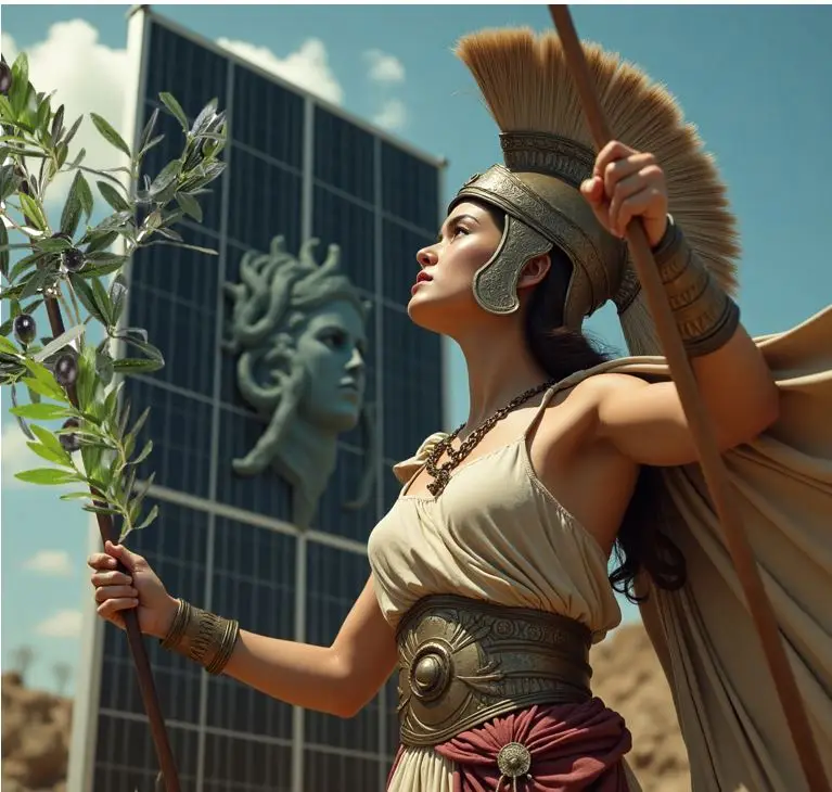 La Civilización, Atenea y El Olivo